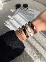 دستبند چرمی ال وی کد 404