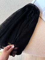 شال حصیری ساده مشکی