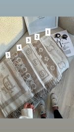 شال موهر دورو کرم - Image 3