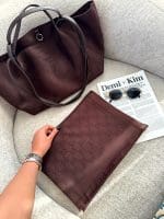 شال ژاکارد طرح برند - Image 9