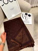 شال ژاکارد طرح برند - Image 5