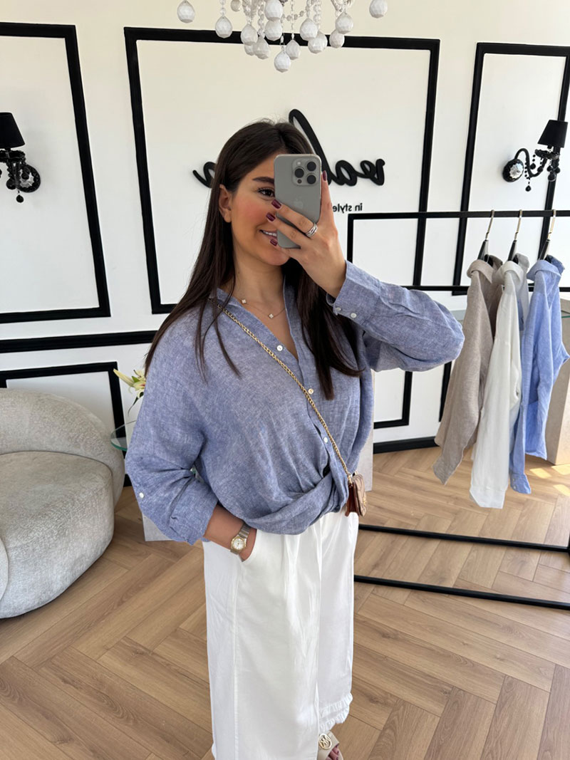 IMG_6309 شومیز لینن zara جلوگره - Image 1