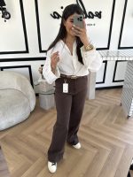 خردی شلوار قهوه ای جین زنانه