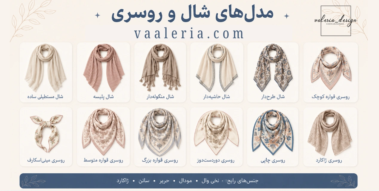 مدل های شال و روسری