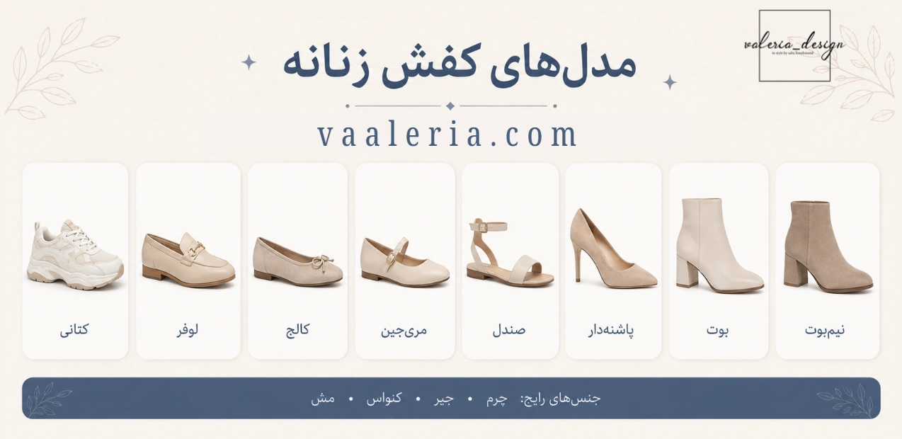 انواع کفش زنانه