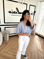 شلوار جین سفید بوتکات زارا - Image 3
