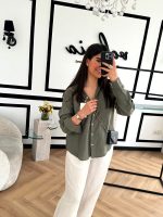 شومیز لینن جلو دکمه تخفیفی زارا - تصویر 2