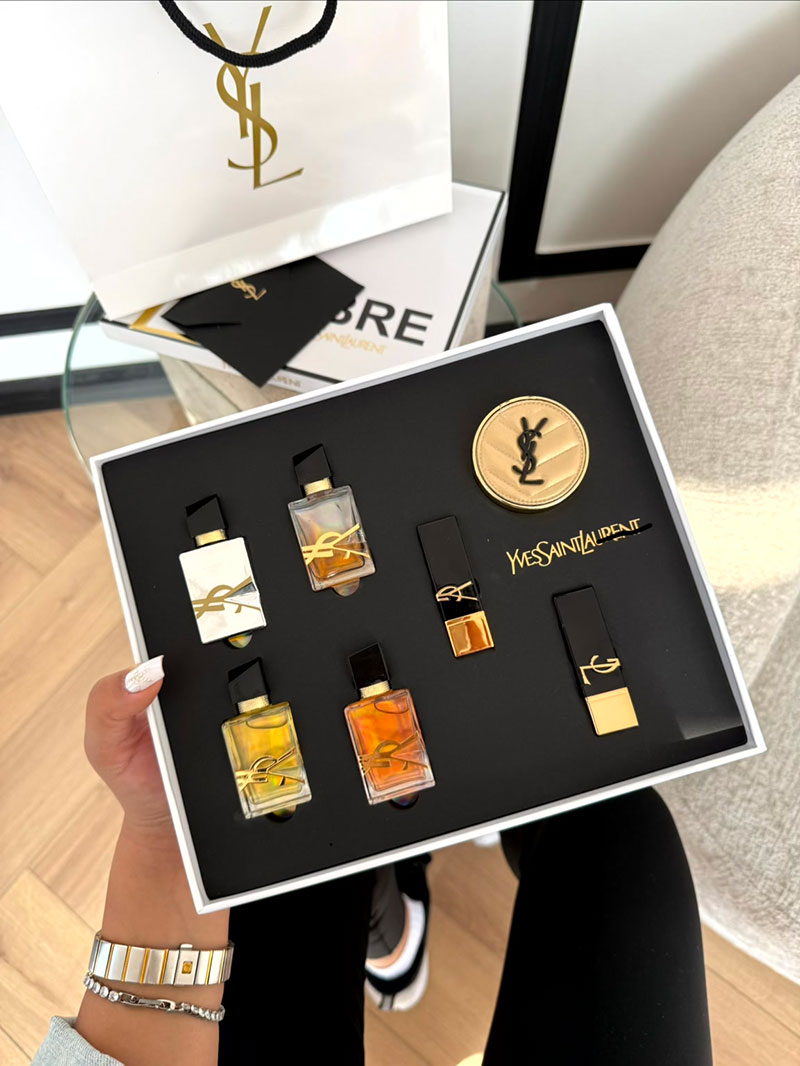 پک ادکلن و رژ برند YSL اورجینال کد ۳۰۳۹