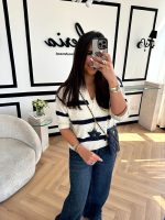 بافت یقه هفت راه راه کد 36 - Image 2